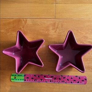 Longaberger Star-Shaped Bowls in paprika